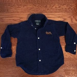 Ralph Lauren corduroy button down 2t navy